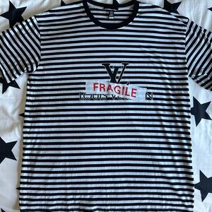 Stylish Black and White Striped Tee